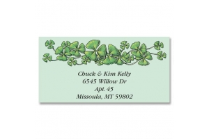 shamrock border return address labels