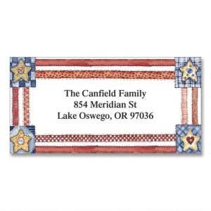 Americana Border Return Address Labels