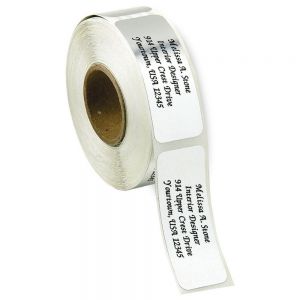 basic silver foil address labels on a roll
