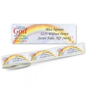 Be With God  address labels on a roll