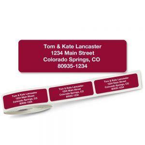 solid wine address labels on a roll