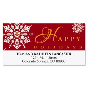 Nordic Snowflake Christmas Return Address Labels