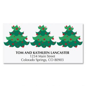Christmas Trees Return Address Labels