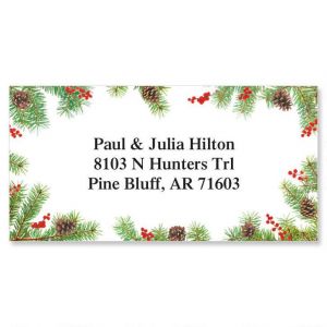 Classic Spruce Border Return Address Labels