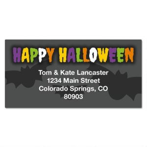 Happy Halloween Border Address Labels