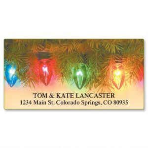 String Of Lights Deluxe Return Address Labels