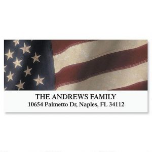 Old Glory Deluxe Return Address Labels