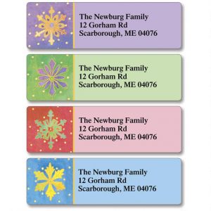 Watercolor Snowflake Classic Address Labels