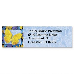 Yellow Butterflies Classic Address Labels