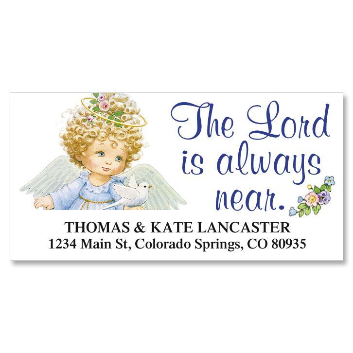 anz3 30 Personalized Angels  Return Address Labels Buy 3 Get 1 free 